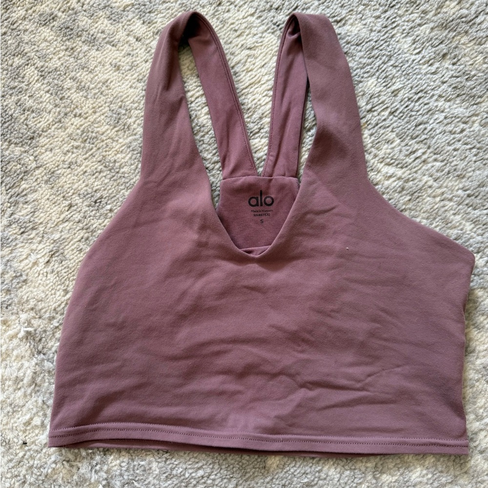 ALO Yoga Mauve Crop Top
